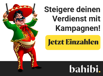 Auffällige Figur mit Hinweis zum Einzahlen bei Bahibi
